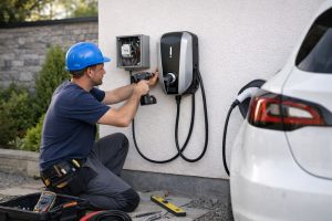 התקנת עמדת טעינה לרכב חשמלי עם מונה חכם לרשויות