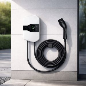 עמדת טעינה קירית לרכב חשמלי 7kW–22kW – דגם PEVC2109