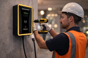 התקנת עמדת טעינה לרכב חשמלי